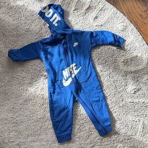 Nike Kids Blue Hooded Footie
